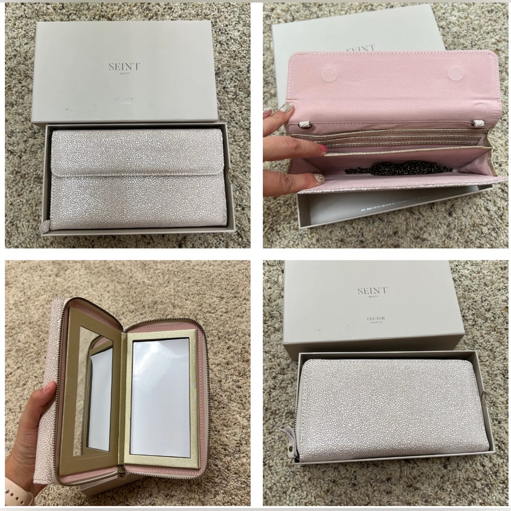 Seint Maskcara Mosaic Ivory Beauty Clutch